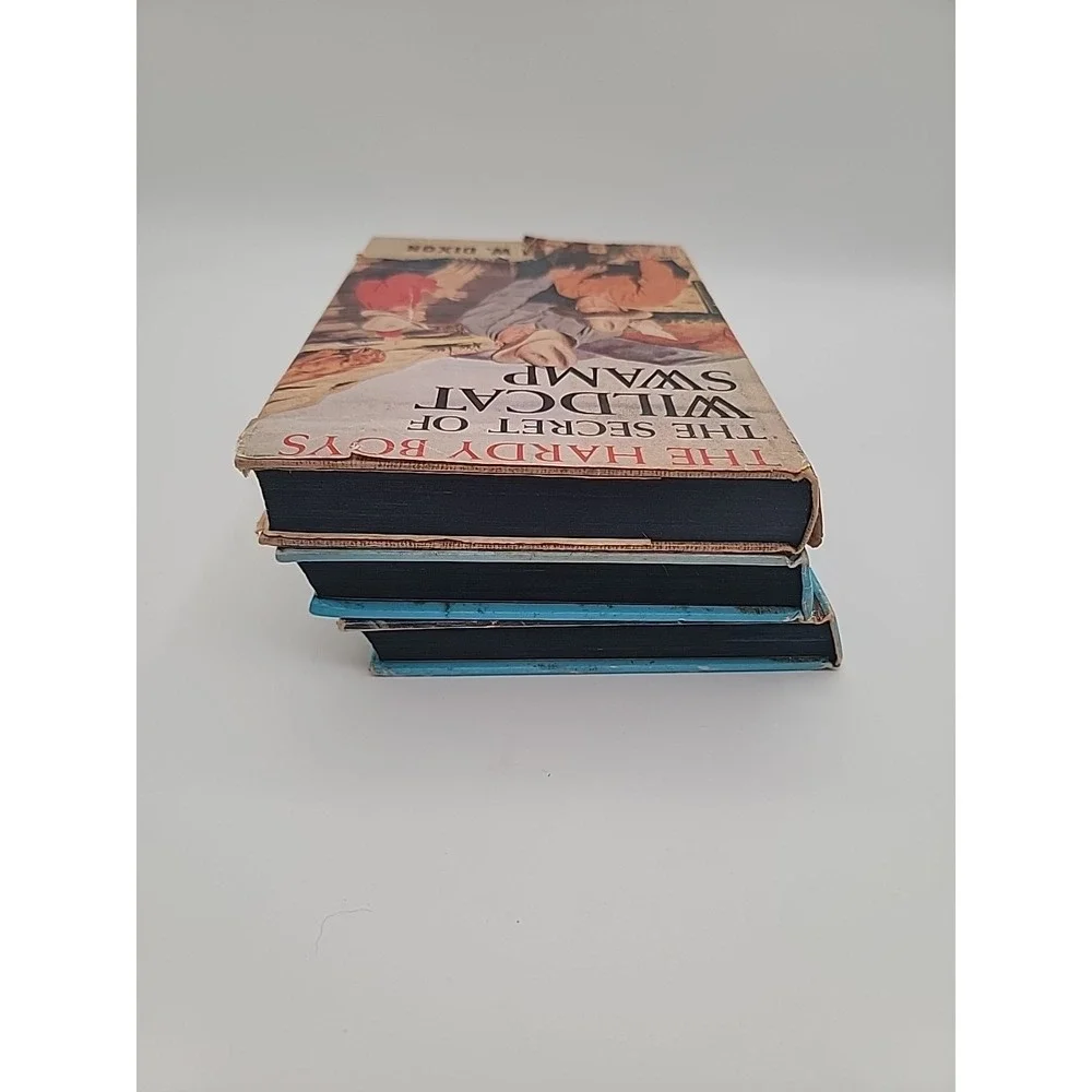 The Hardy Boys Lot Of 3 Vintage Books Blue‎ Top Pages